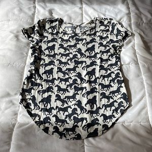 Viscose Horse Print Shirt